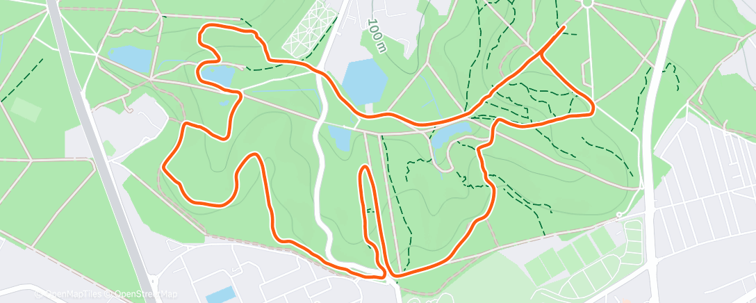 Map of the activity, Trail le matin