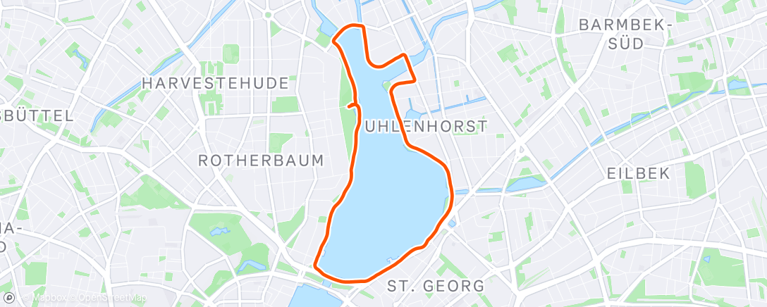 Map of the activity, Evening Run