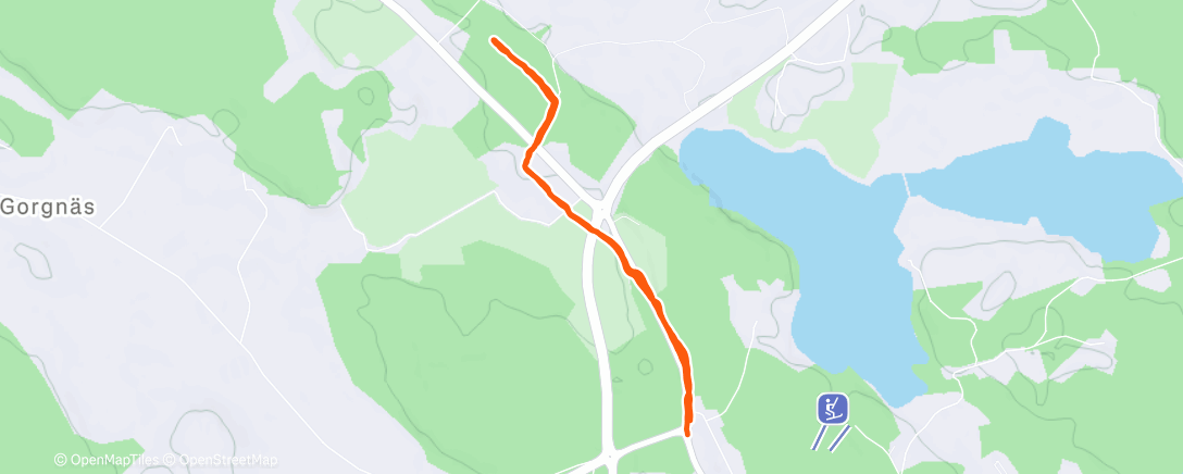 Map of the activity, Afternoon Run