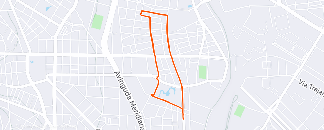 Map of the activity, Bicicleta al anochecer