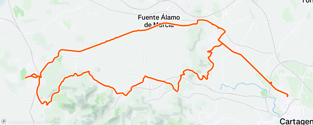 Map of the activity, Bicicleta de montaña eléctrica matutina