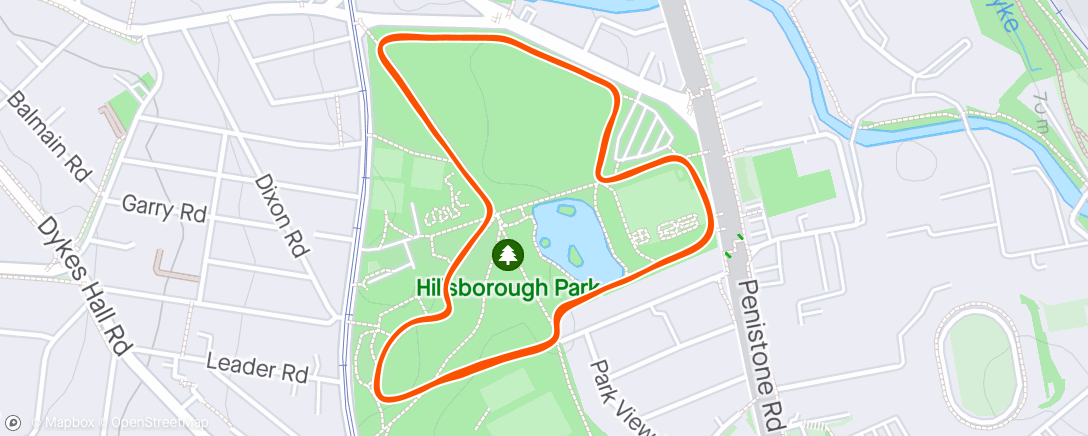 Map of the activity, Parkrun #7