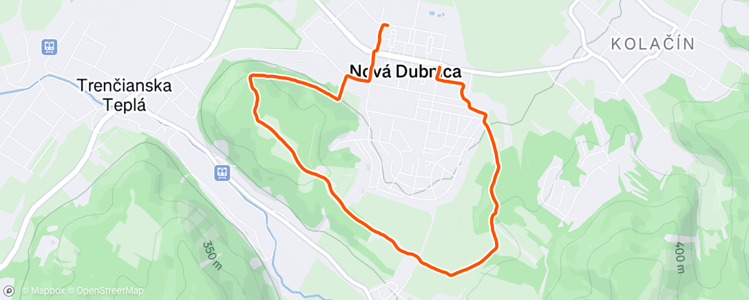 Map of the activity, Morning Run
