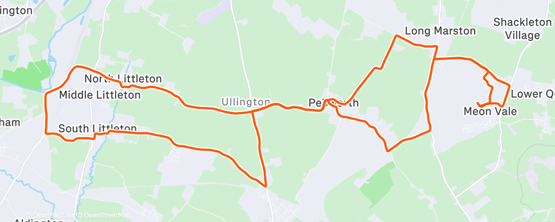 Map of the activity, Afternoon Ride