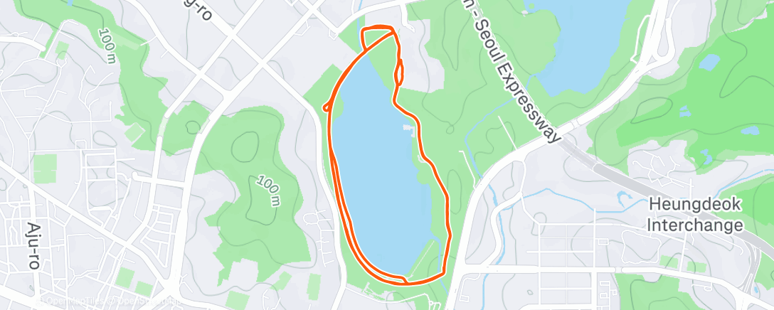 Map of the activity, X-mas morning run