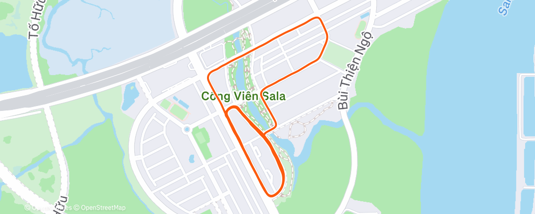 Map of the activity, Evening Run
