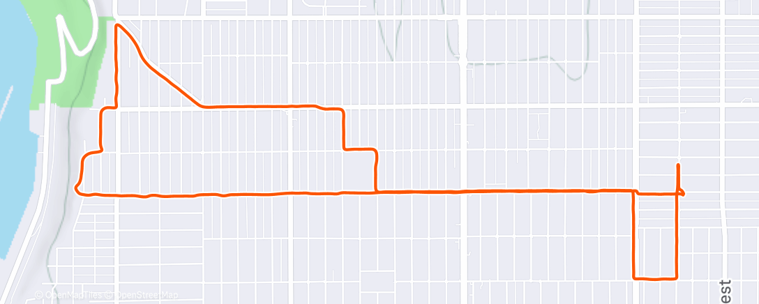 Map of the activity, Afternoon Run