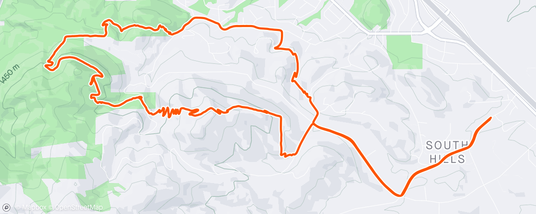 Map of the activity, Second ride of the day