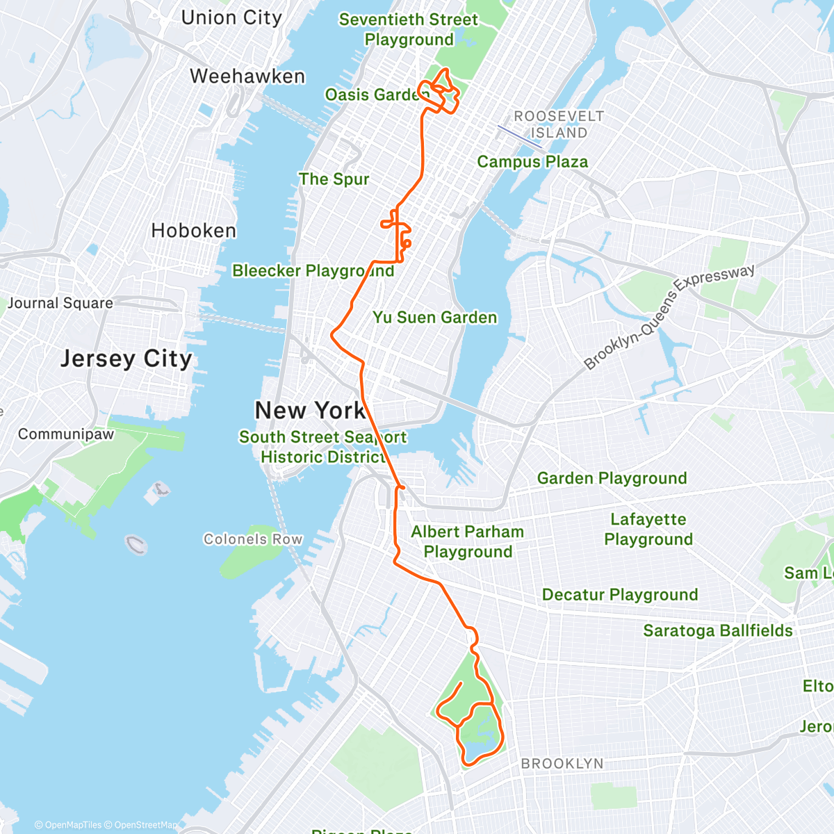 Map of the activity, Zwift - Race: Zwift Racing League: City Showdown - Open Mint League Division 1 (C) on Empire Elevation in New York