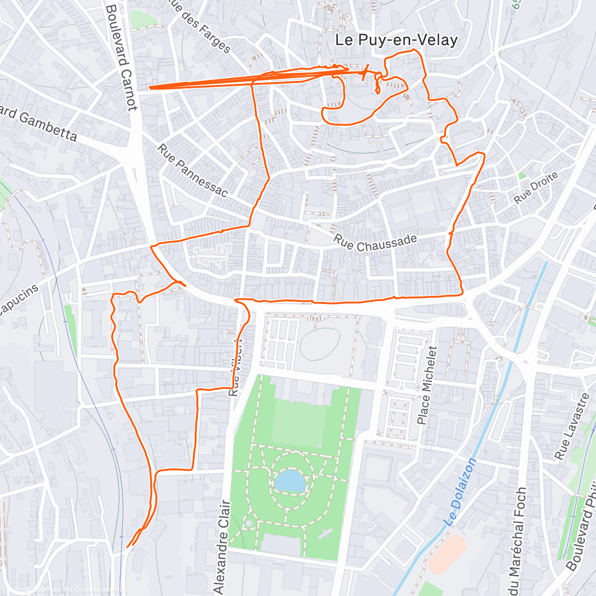 Map of the activity, Ballade de Noël