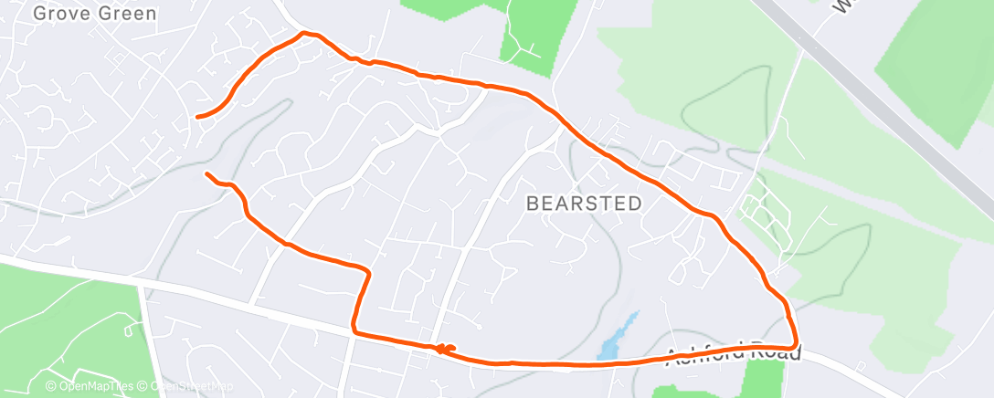 Map of the activity, Morning Walk