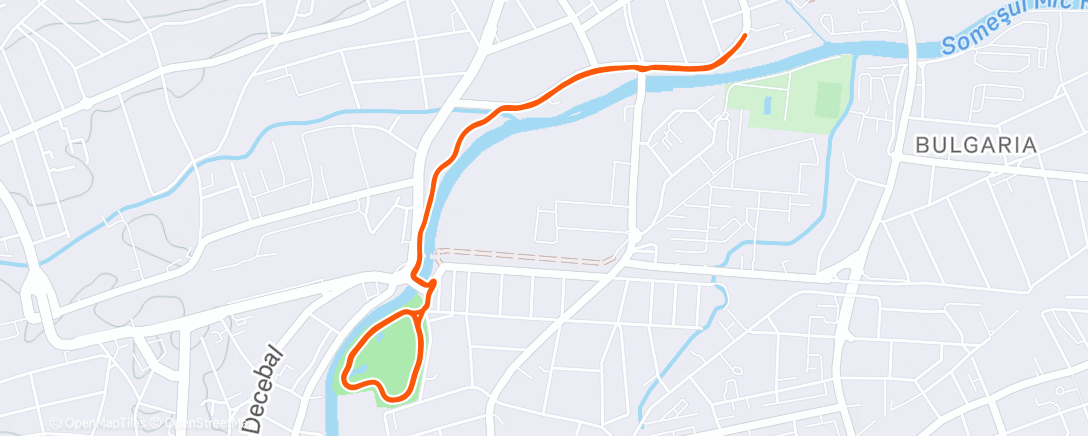Map of the activity, Morning Run