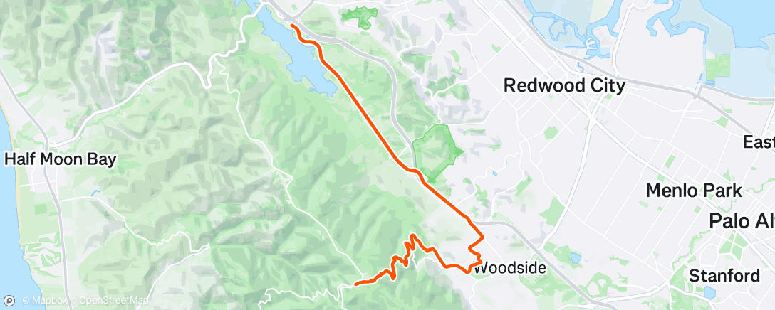 Map of the activity, Cañada Rd. and Kings Mountain Road