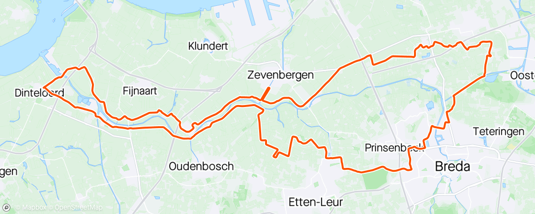 Map of the activity, Rondje Dinteloord