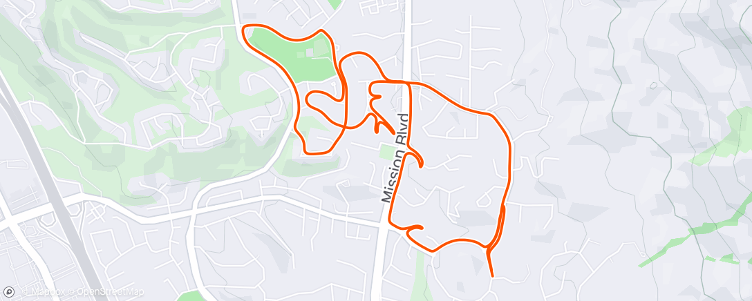 Map of the activity, Run w/ Deanna around some hills