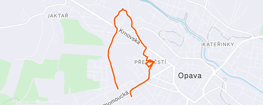 Map of the activity, Afternoon Walk