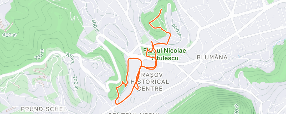 Map of the activity, Lunch Walk