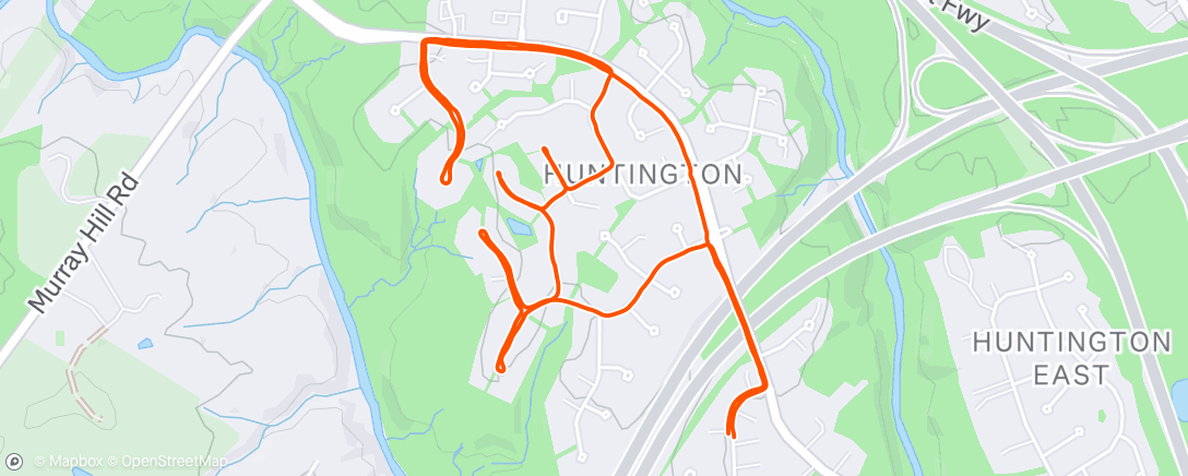 Map of the activity, Lunch Run