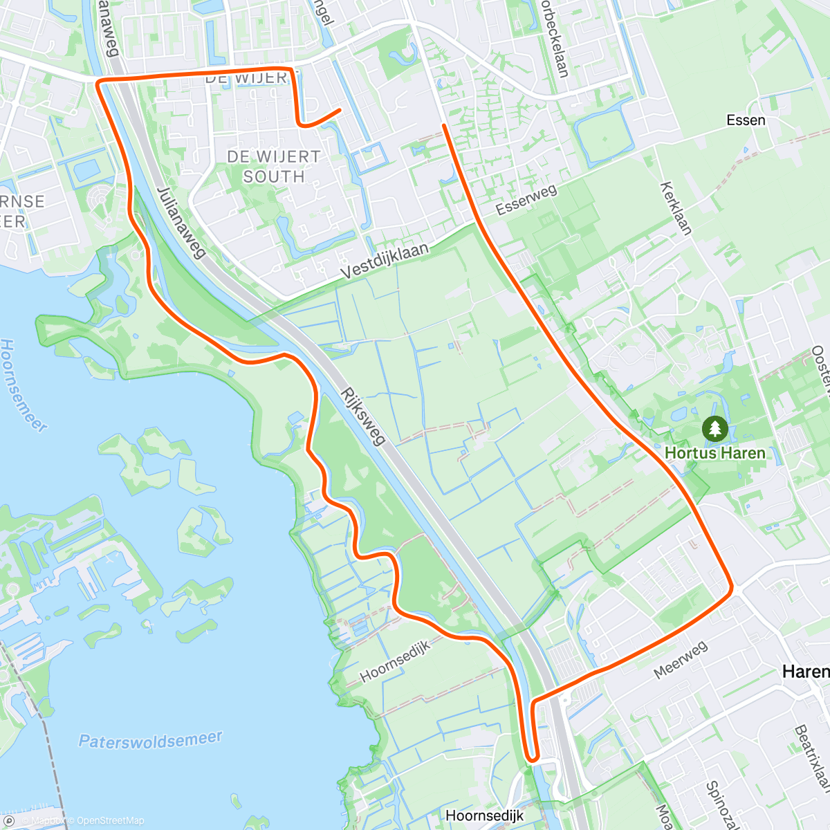 Map of the activity, Revalidatieritje met Tijs en Jens ☀️