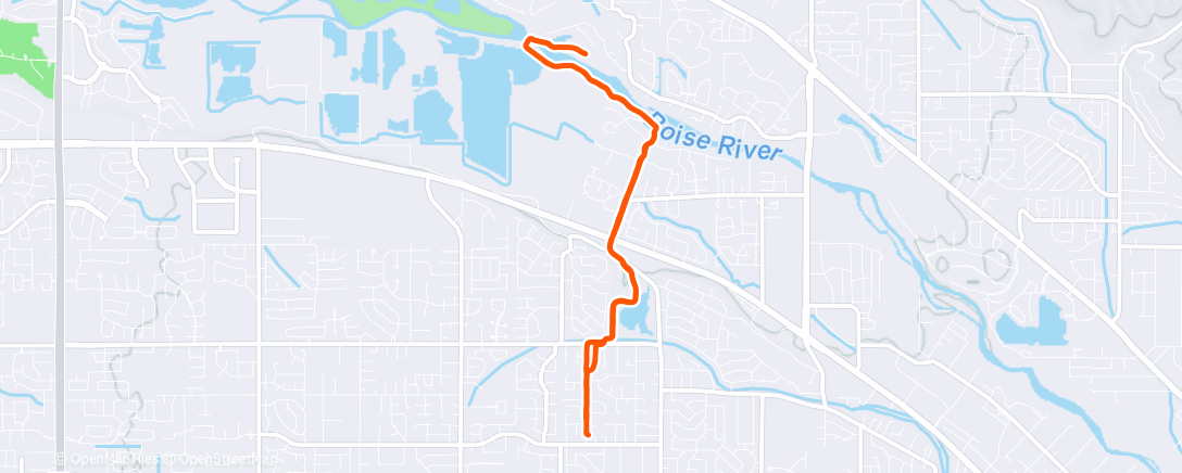 Map of the activity, Afternoon Run