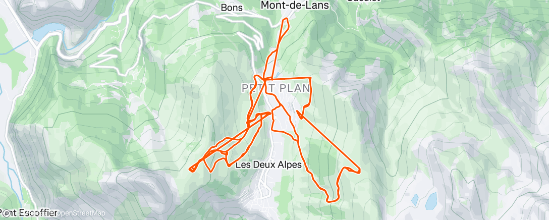 Map of the activity, Lunch Snowboard