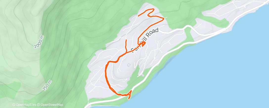 Map of the activity, Evening Walk