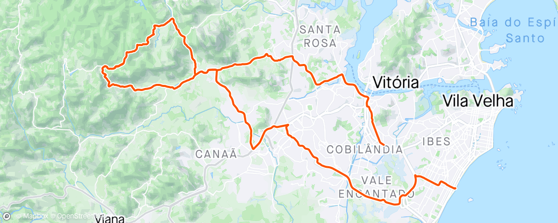 Map of the activity, Noite Ciclismo