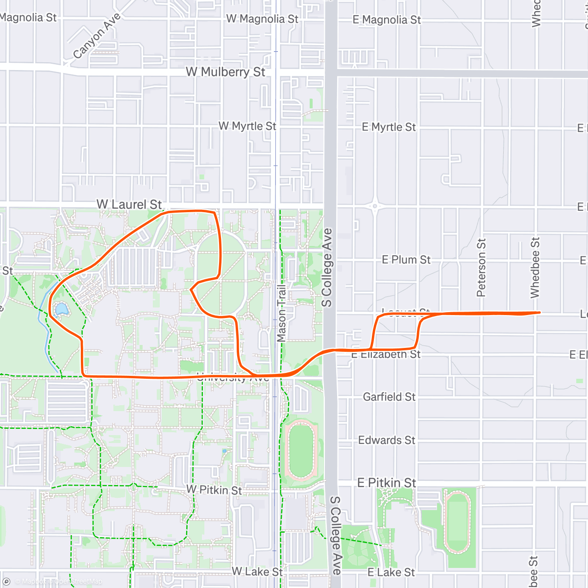 Map of the activity, Fort Collins