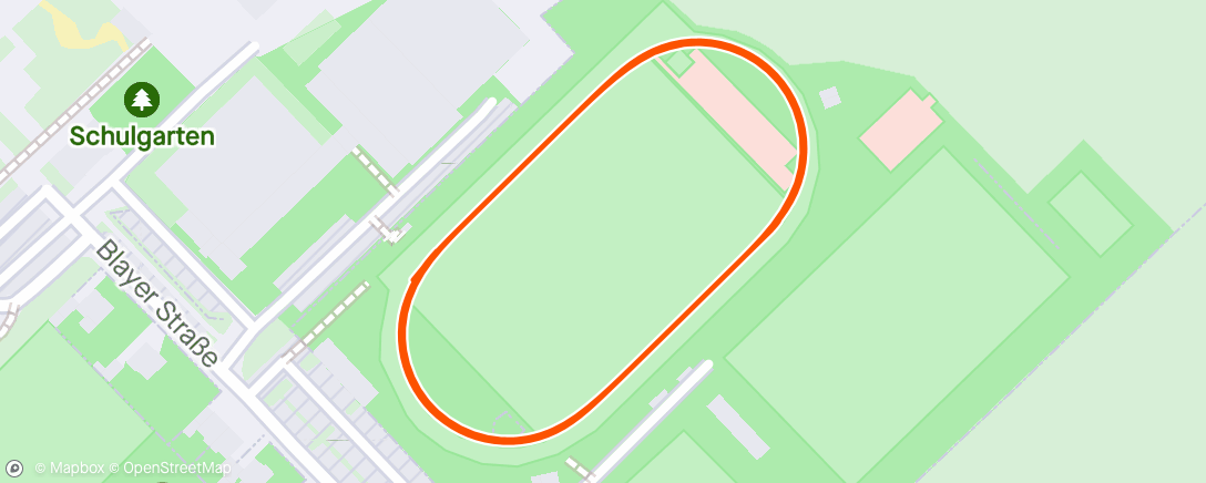 Map of the activity, Evening Run 🏟👌⌚️🏃‍♂️