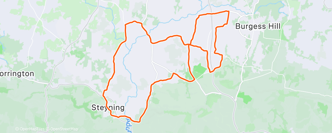 Map of the activity, Lunch Ride