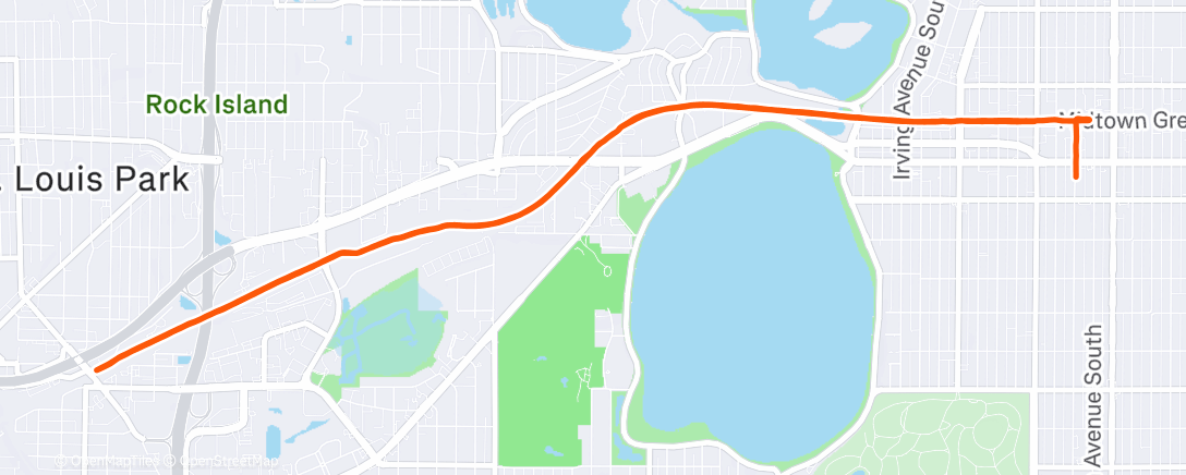 Map of the activity, Afternoon Run