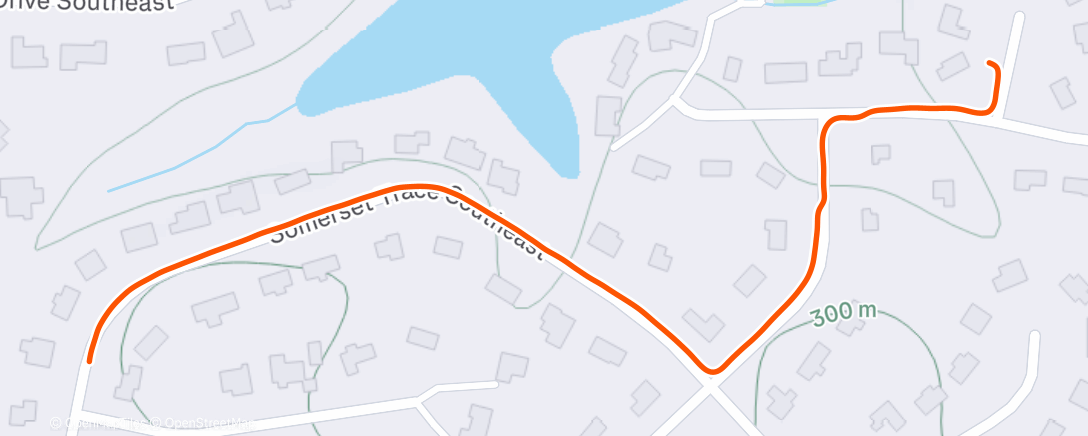 Map of the activity, Morning Walk - barefoot