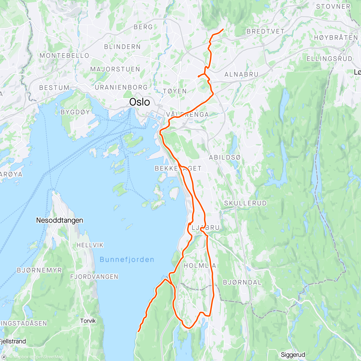 Map of the activity, Juletre-gjengen av Oslo Dawn Patrol🎄i sool! ☀️