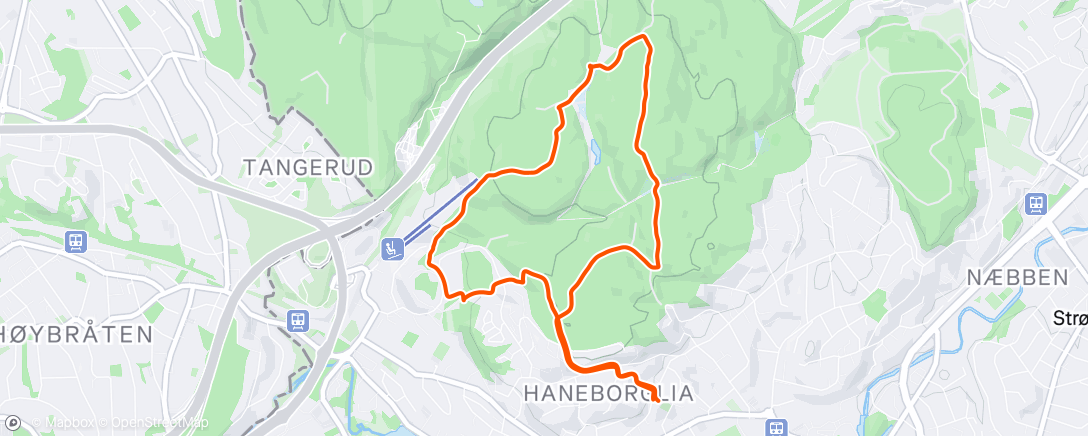 Map of the activity, Afternoon Trail Run