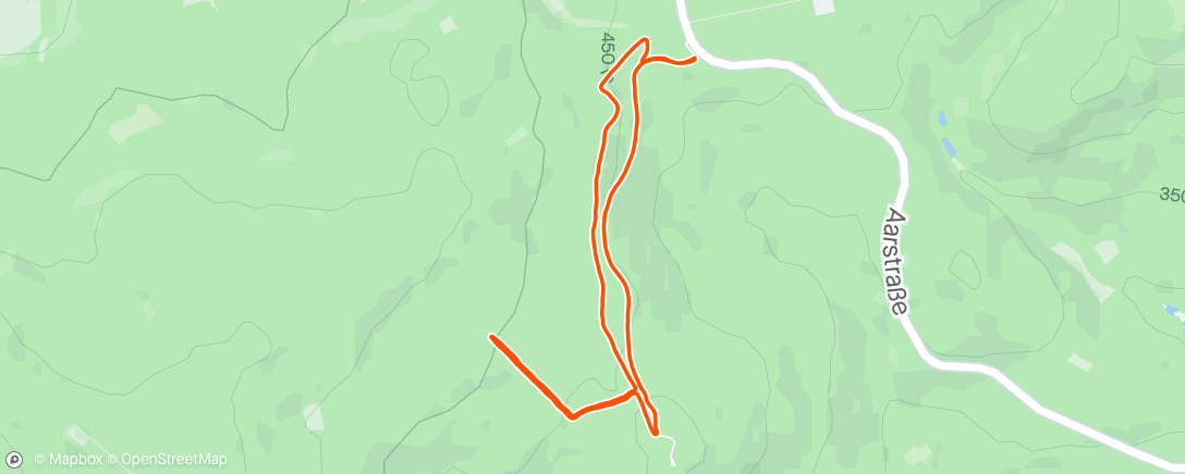 Map of the activity, ⛰️= 5 x 3 min
