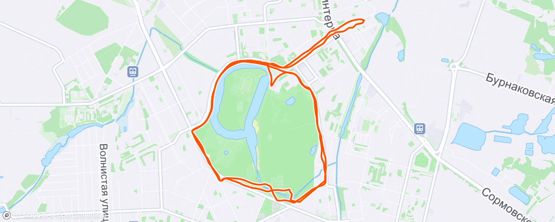 Map of the activity, Morning Run