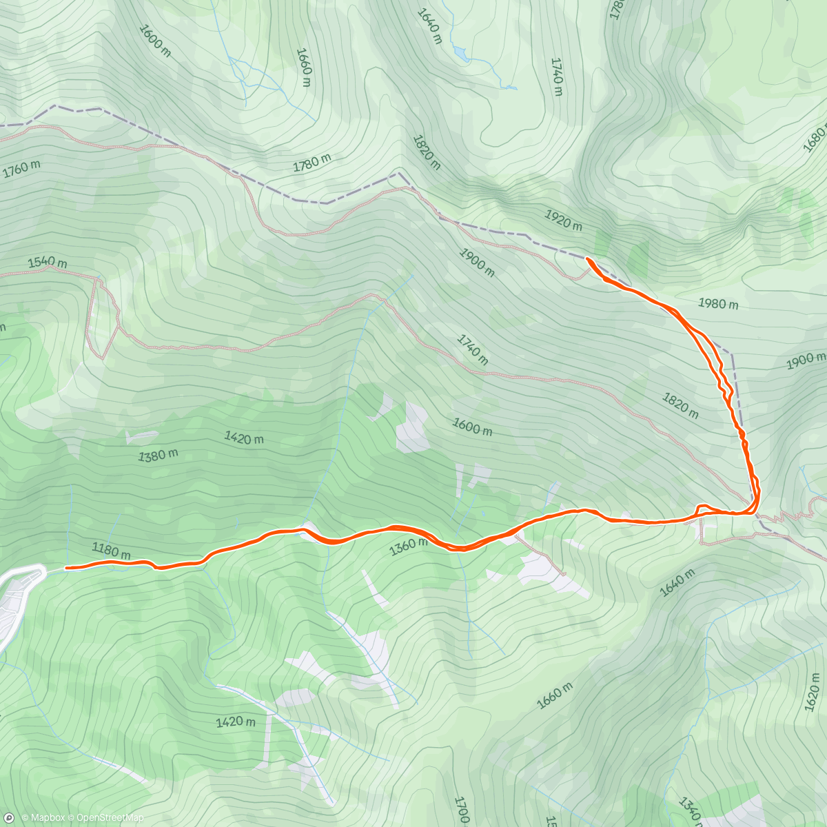 Map of the activity, Skialp - za zapadom slnka na Dumbierom z Trangosky