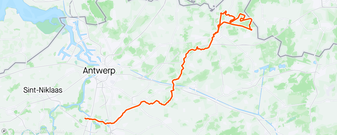Map of the activity, Loop Turnhout & terug naar huis