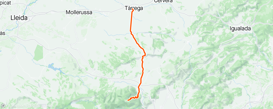 Map of the activity, Tàrrega - Rojals