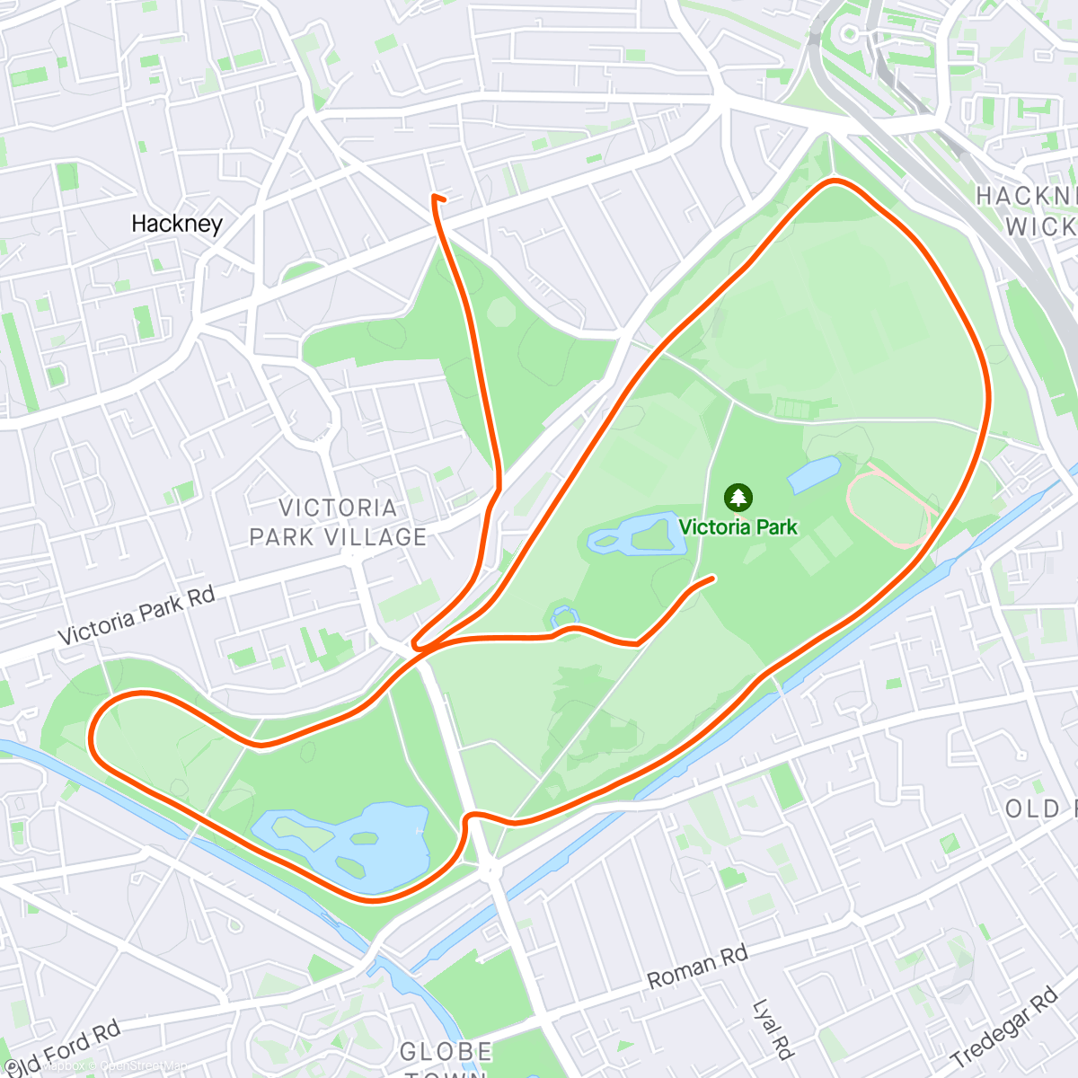 Map of the activity, Friday run in the🌧️with Tim👍😁