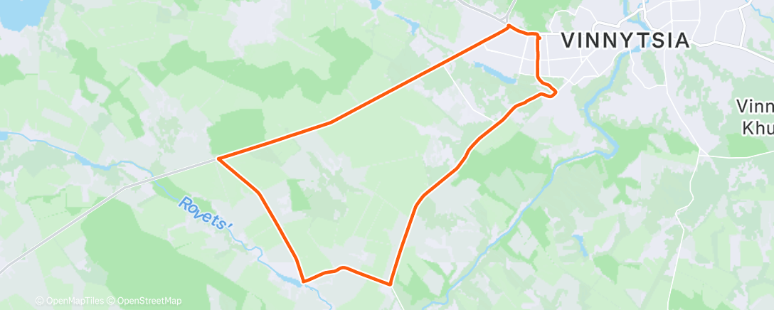 Map of the activity, Afternoon Ride