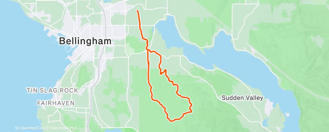Map of the activity, Morning Mountain Bike Ride