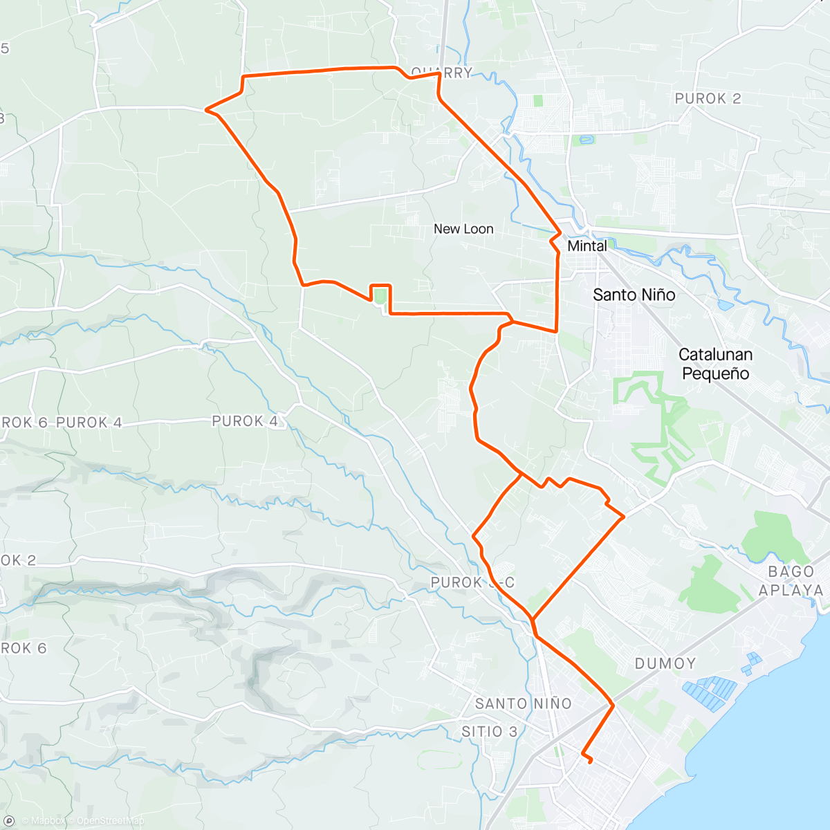 Map of the activity, early morning Monday ride 🚴‍♂️🌥️☁️