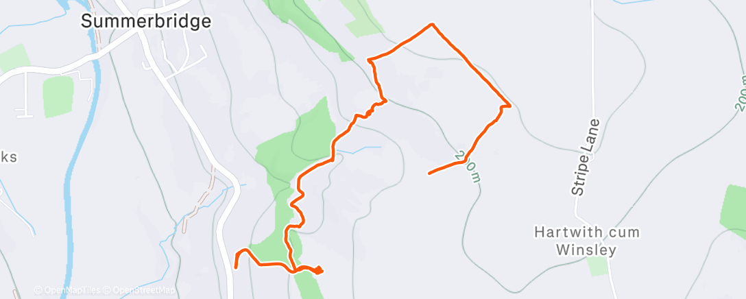 Map of the activity, Afternoon Walk