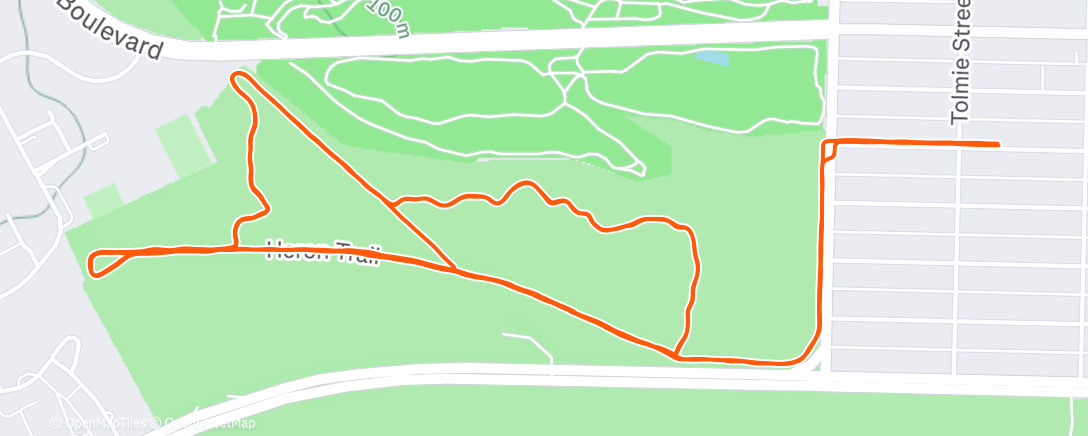 Map of the activity, Morning Run