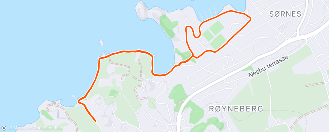 Map of the activity, Fordøye en helg med mange inntrykk