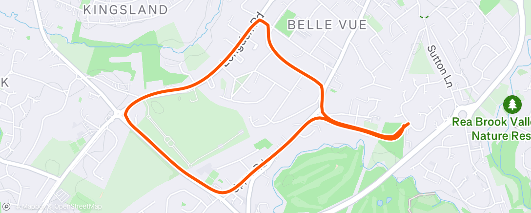 Map of the activity, Lunch Run