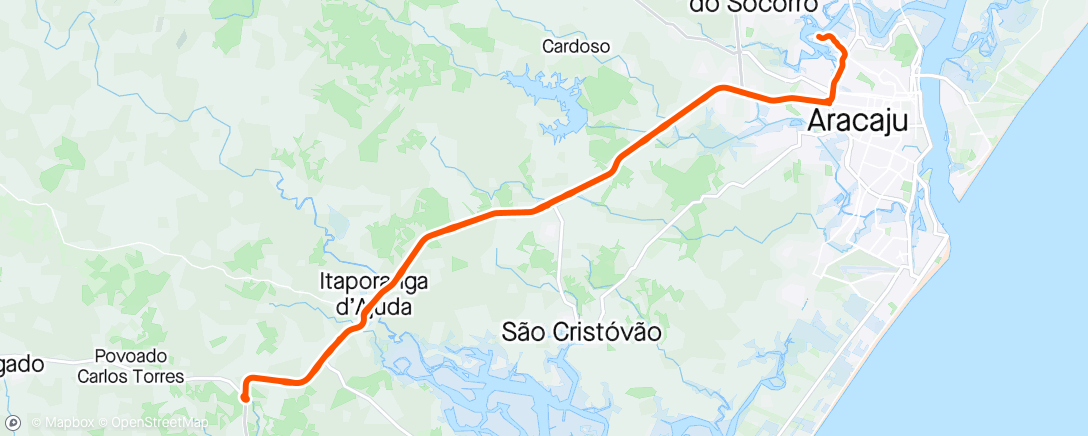 Map of the activity, B/V Entrada Salgado