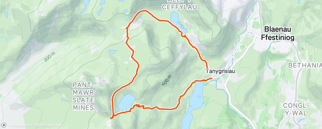 Map of the activity, Morning Hike