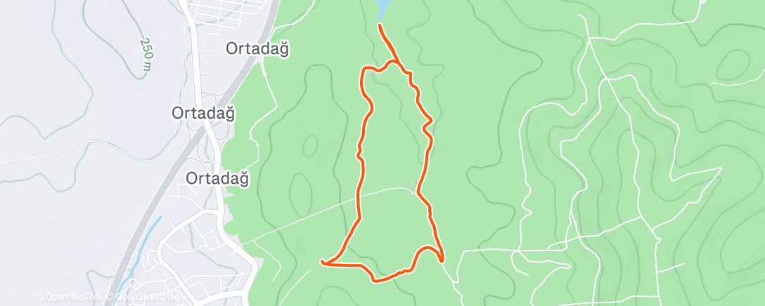 Map of the activity, Evening Run